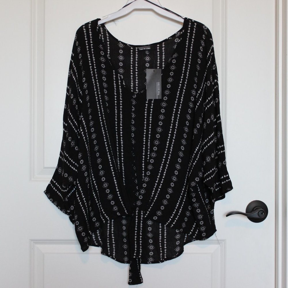 black azetc blouse